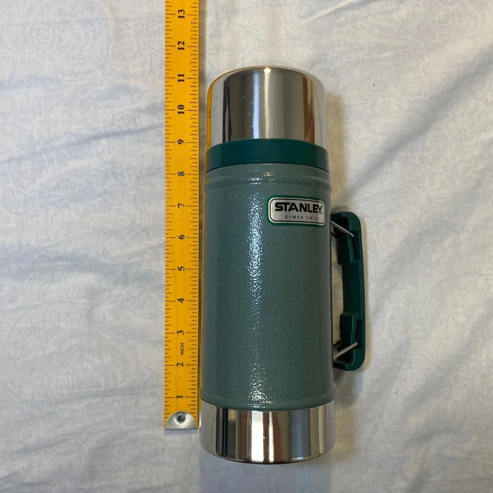 Stanley Classic Vacuum Food Jar 24oz Hammertone Green Thermos 2012 Model - Picture 7 of 7